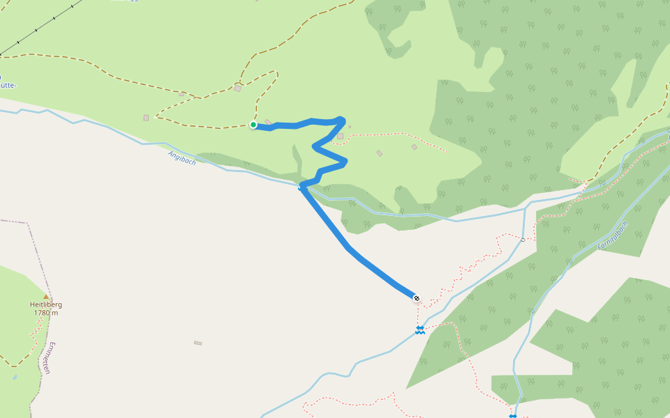 Hasenegli - Lochhütte walking route map in Emmetten