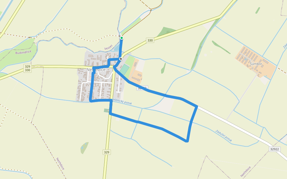naučná stezka Po stopách víly Netřebky walking route map in Netřebice