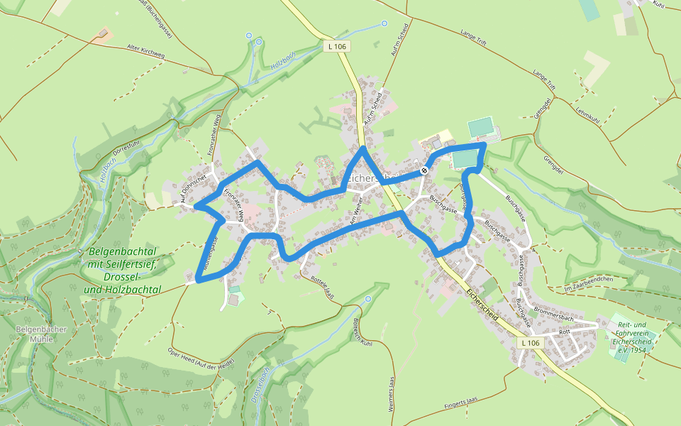 Dorfrundgang Eicherscheid walking route map in Simmerath
