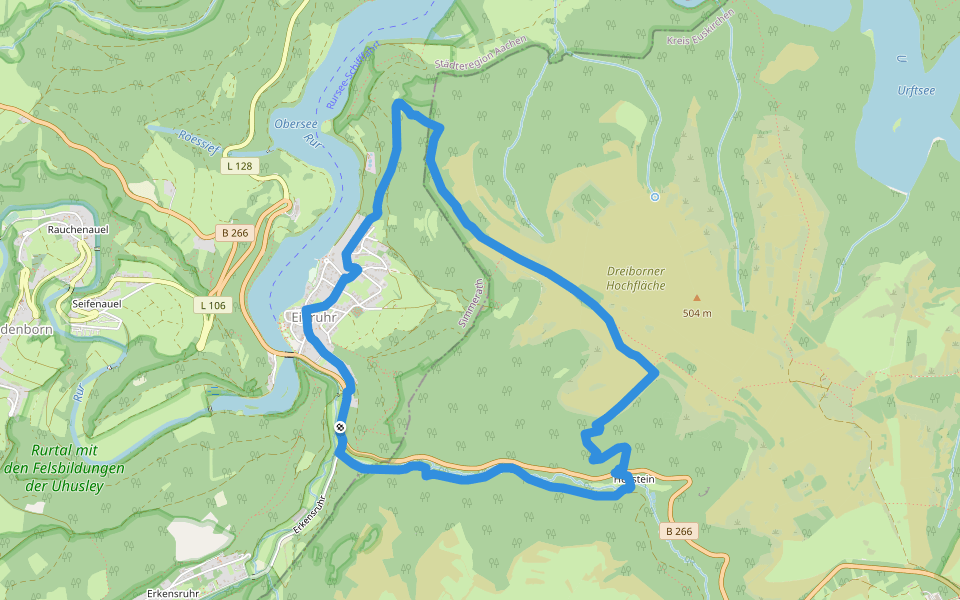 Einruhr - Sauermühle walking route map in Simmerath