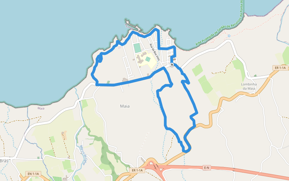 PRC36SMI Pedra Queimada - Lajinha - Degredo walking route map in Maia