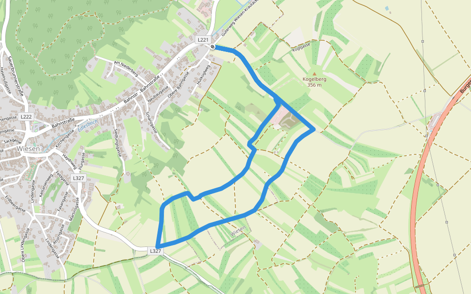 NW Hafertag (Start: Wiesen Angerkapelle) walking route map in Wiesen