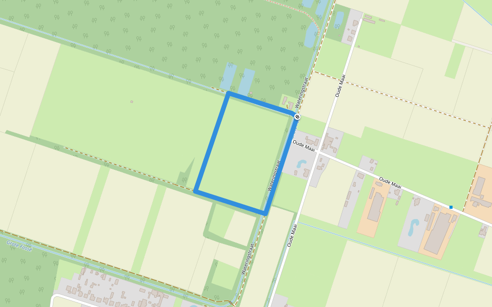 Watering Oranje driehoek walking route map in Lommel