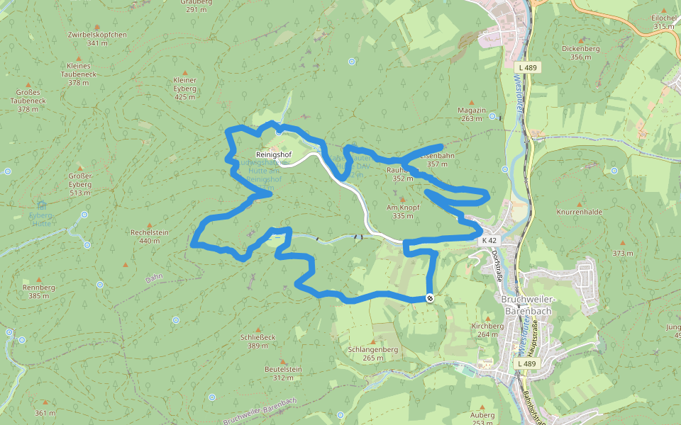 Napoleon-Steig walking route map in Bruchweiler-Bärenbach