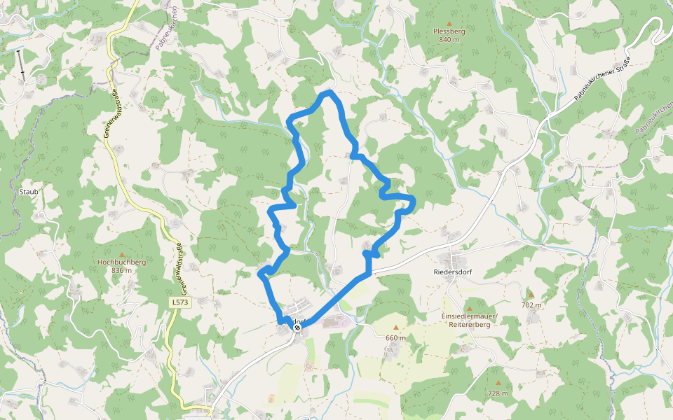 Kapellen-Mystik-Rundweg walking route map in Neudorf
