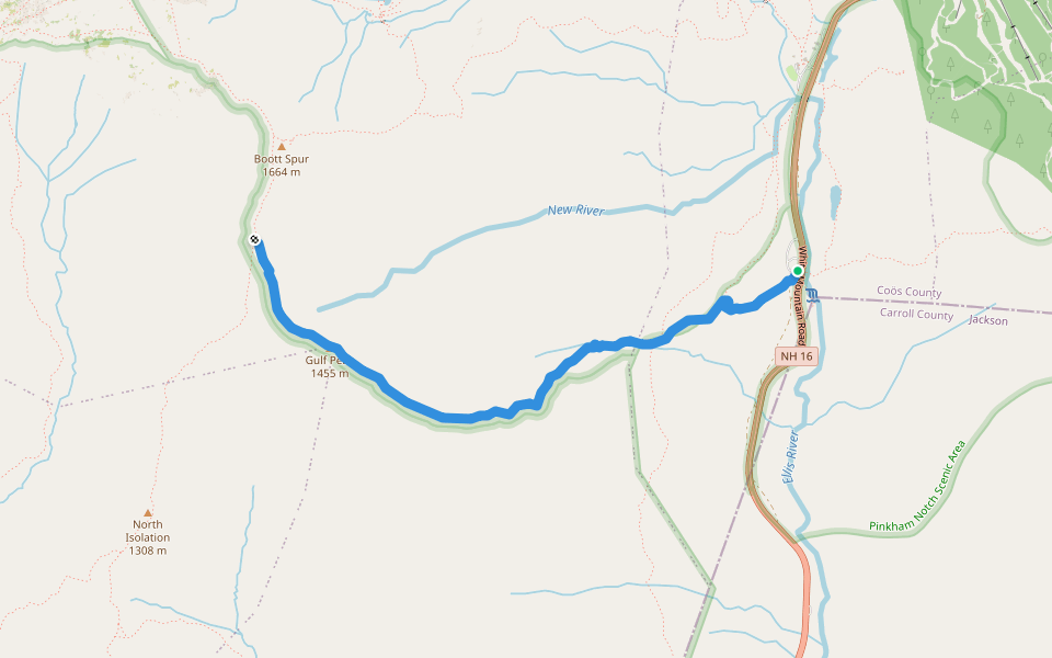 Glen Boulder Trail Hiking Jackson, New Hampshire Pacer