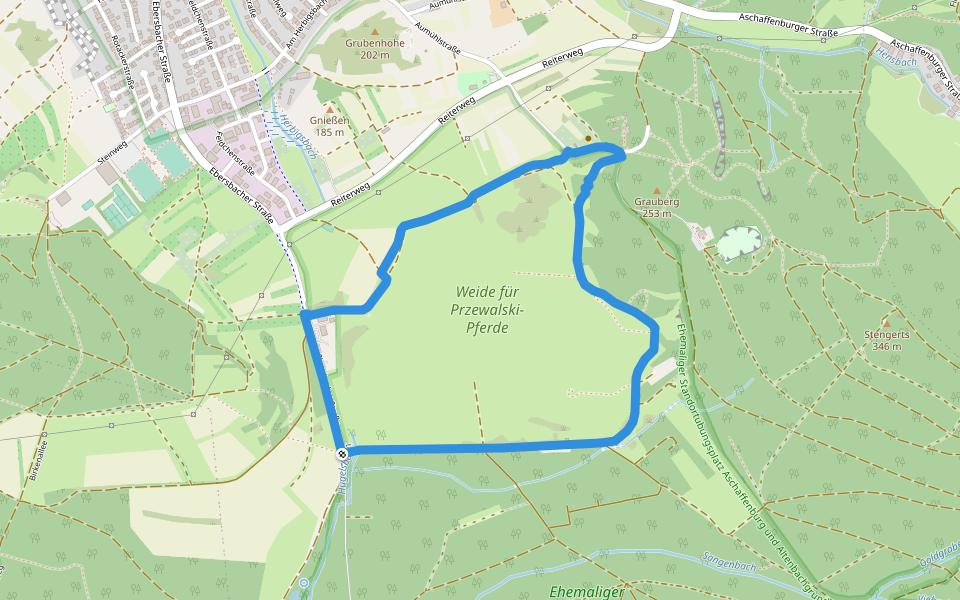 Roter Schmetterling, Rundwanderweg Aschaffenburg- Schweinheim ehem. StOÜp walking route map in Aschaffenburg