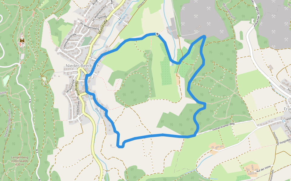 Rundwanderweg Mühltal 2 walking route map in Mühltal