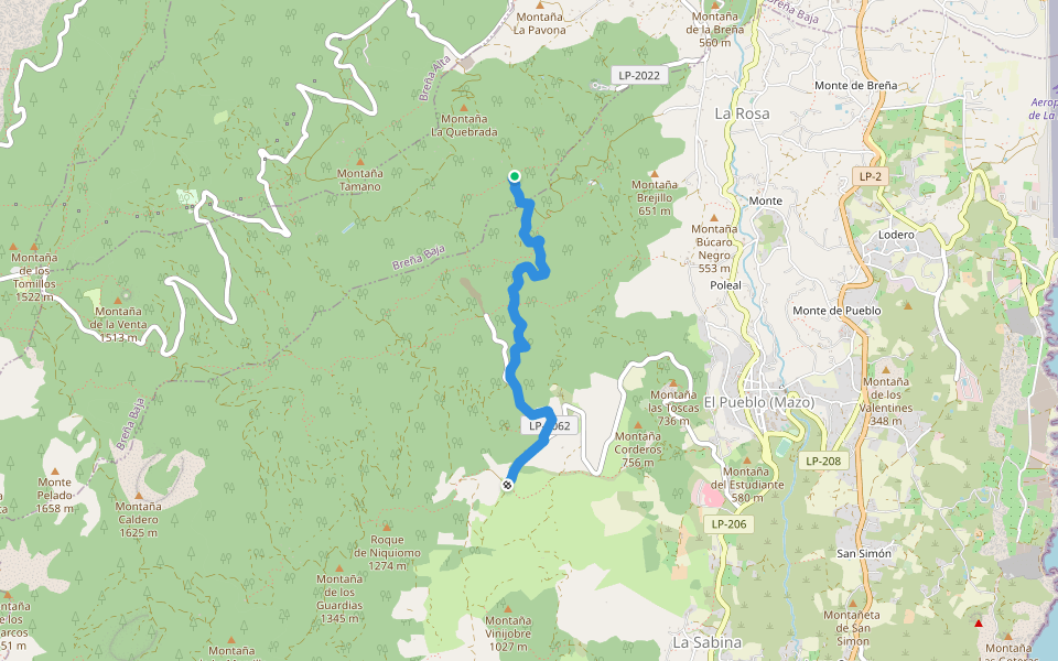 SL LP 123 walking route map in Breña Baja