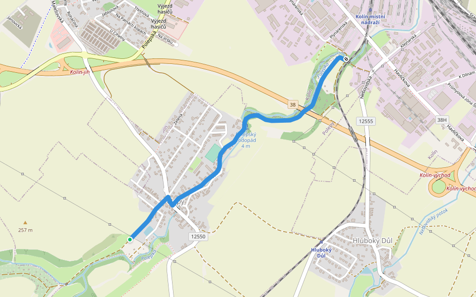 naučná stezka Polepy walking route map in Polepy