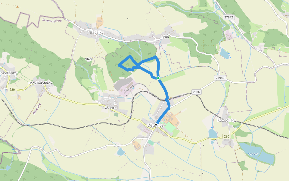 naučná stezka Viničky walking route map in Dětenice