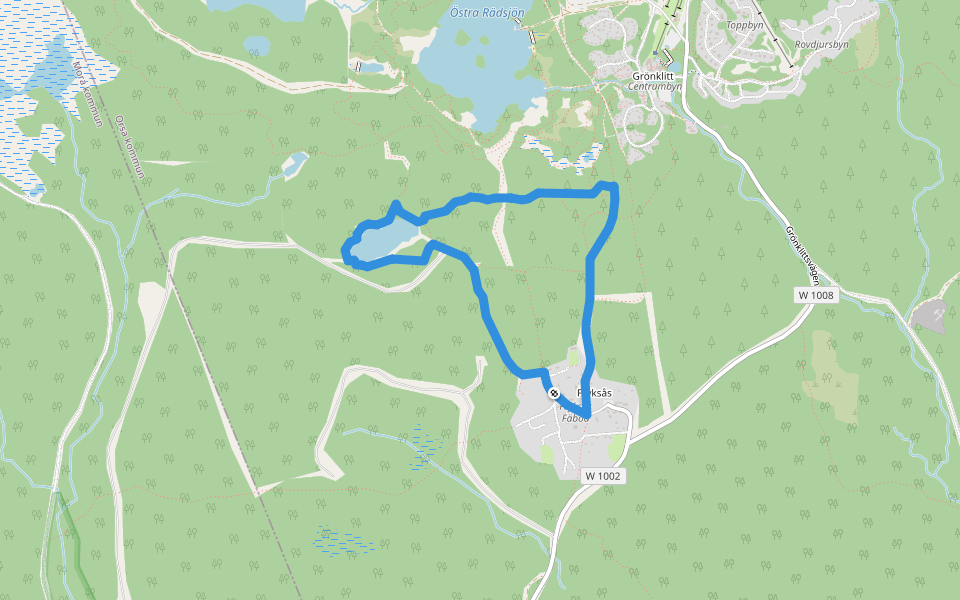 Fryksås 2 walking route map in Fryksås