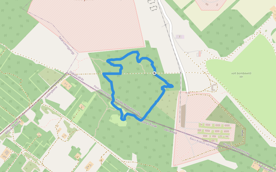 P↺, Betyárdombi tanösvény walking route map in Táborfalva