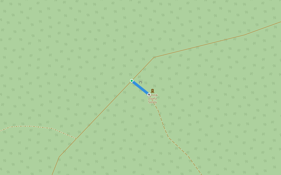 odbočka - pomník J. Šotoly walking route map in Lipůvka
