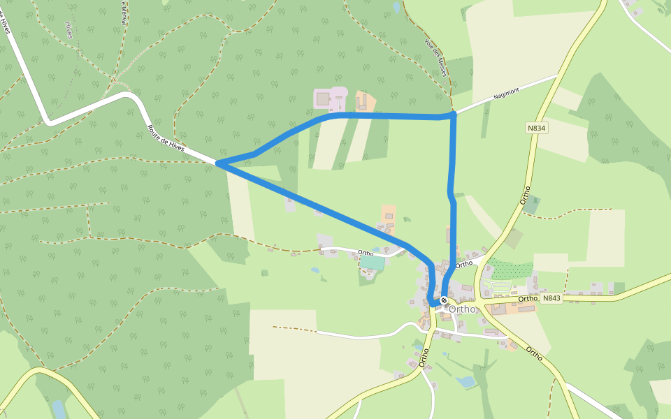 5. La Clairière walking route map in La Roche-en-Ardenne