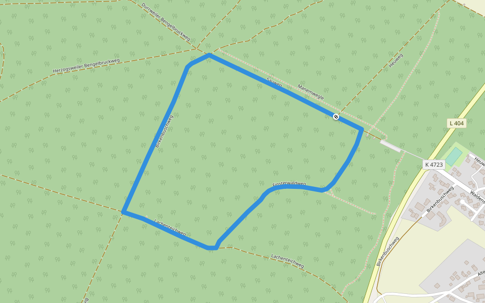 Rundweg Eichel (rot) walking route map in Pfalzgrafenweiler