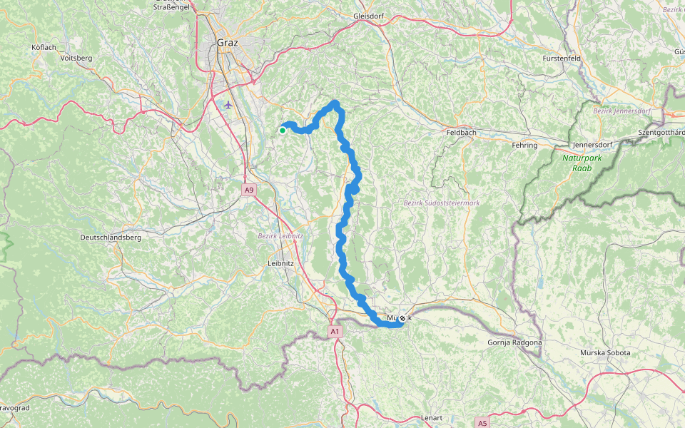 Wanderweg 791 walking route map in Heiligenkreuz am Waasen