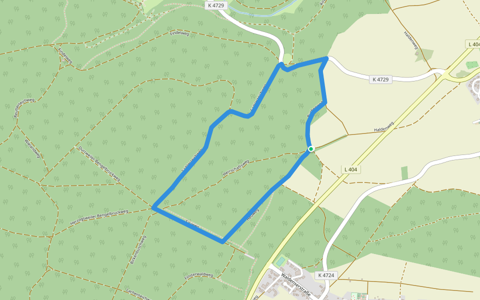 Rundweg Tanne (grün) walking route map in Pfalzgrafenweiler