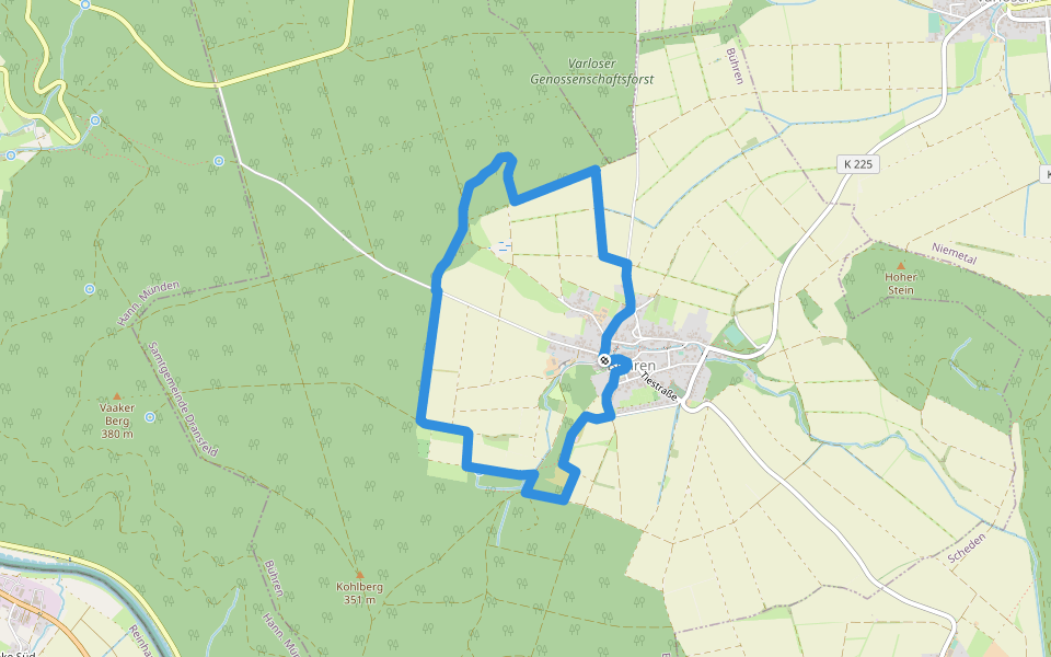 Rundwanderweg Bühren 2 walking route map in Bühren