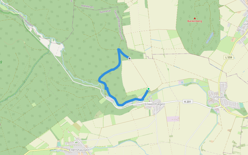 Rundwanderweg Niemetal 3 walking route map in Niemetal