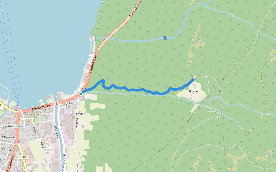 Sutastigen walking route map in Vikøyri