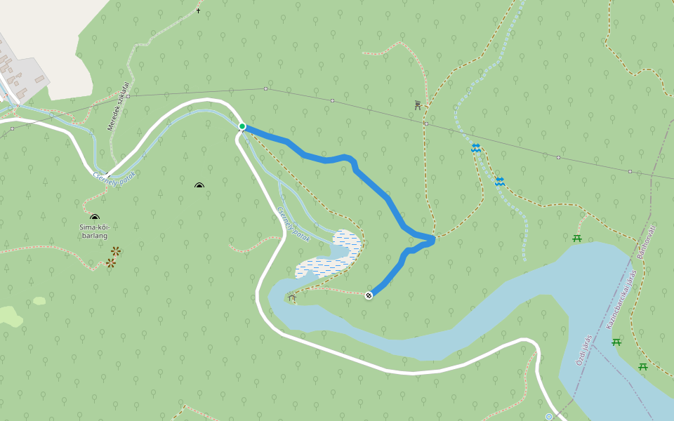 K▙ (Dedevár) walking route map in Uppony