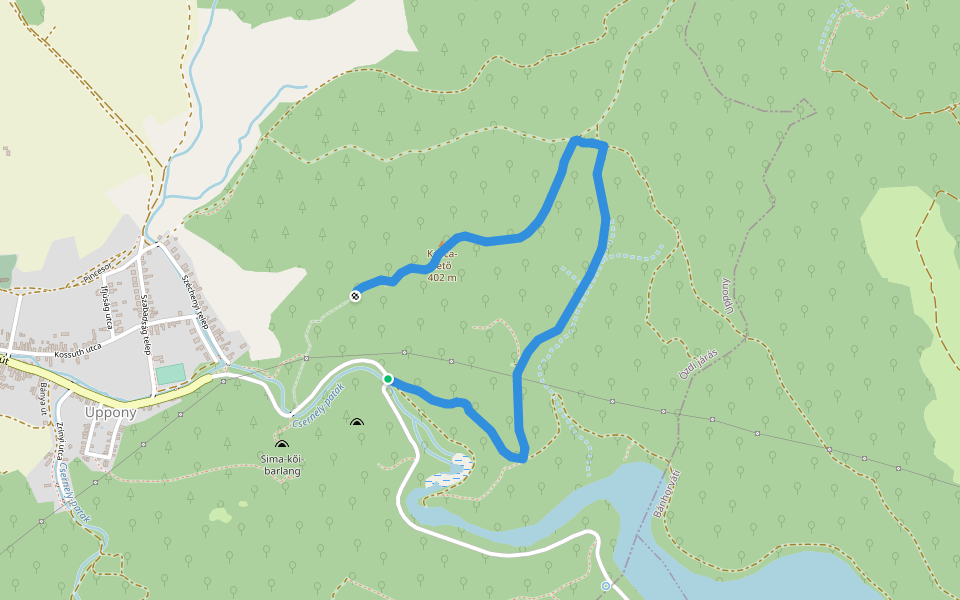 K▲ walking route map in Uppony