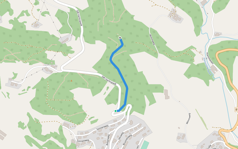 Gipfelkreuz-Rundweg walking route map in Königswiesen