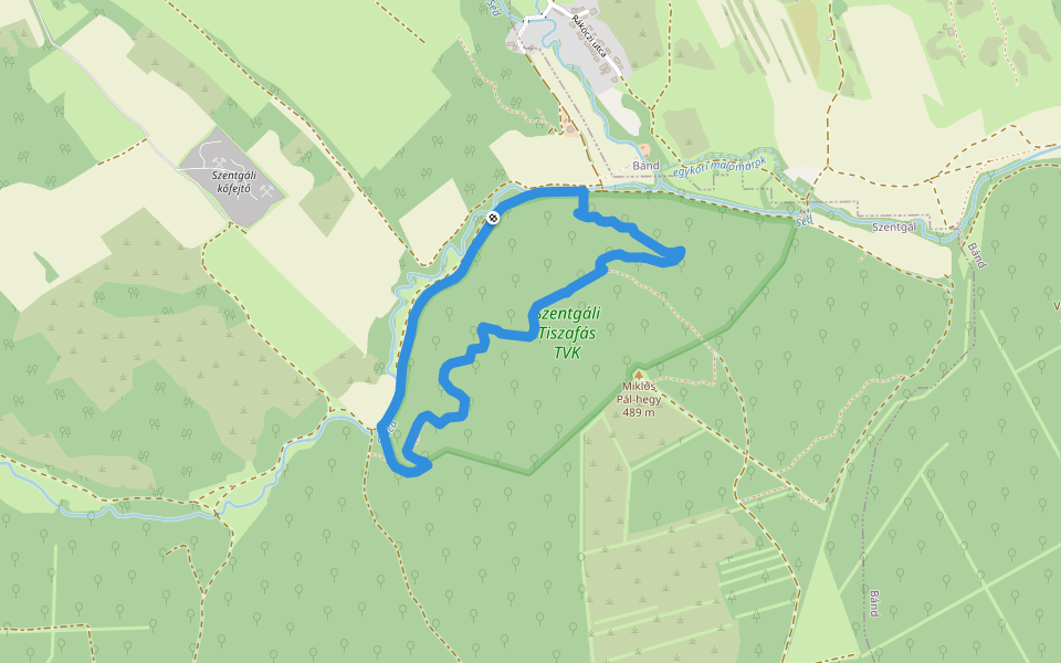 PT, Szentgáli tiszafás tanösvény walking route map in Szentgál