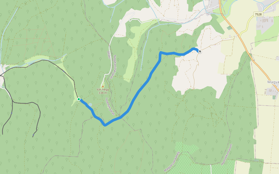 S+ walking route map in Oltárc