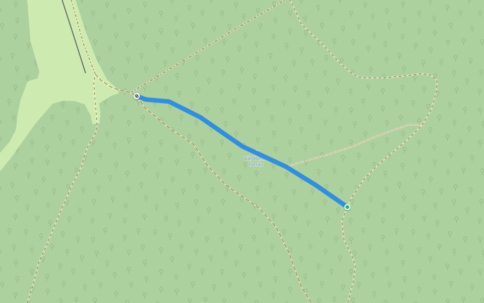 S● (Vár-domb-forrás) walking route map in Oltárc