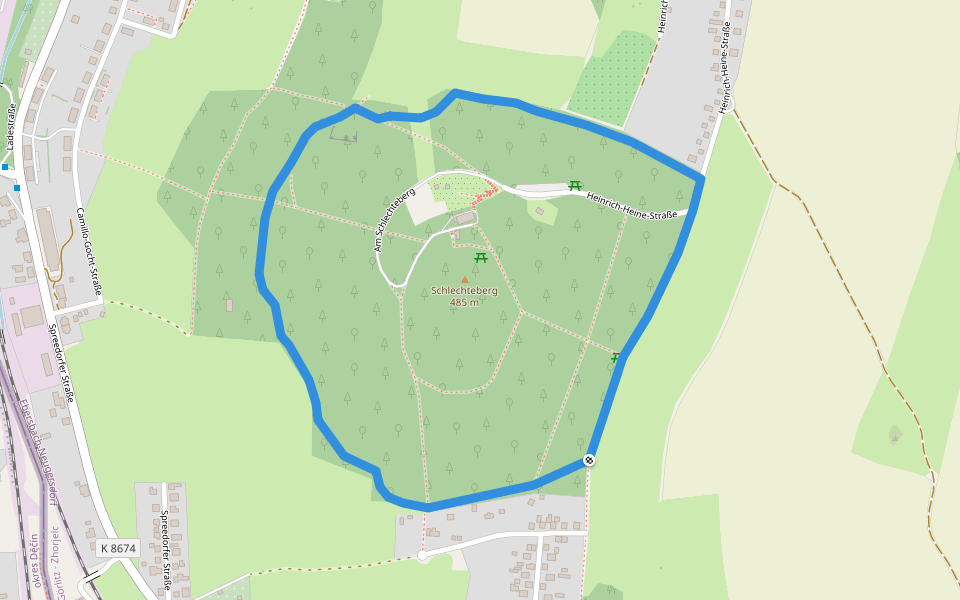 Werner-Andert-Ringweg walking route map in Ebersbach-Neugersdorf