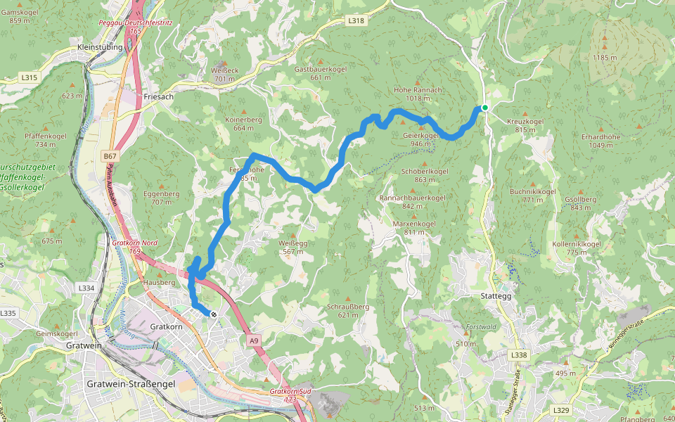 Wanderweg 8 walking route map in Leber