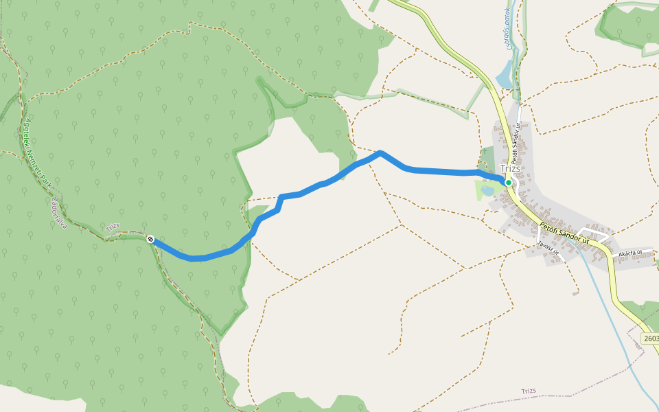K4 Trizs walking route map in Trizs