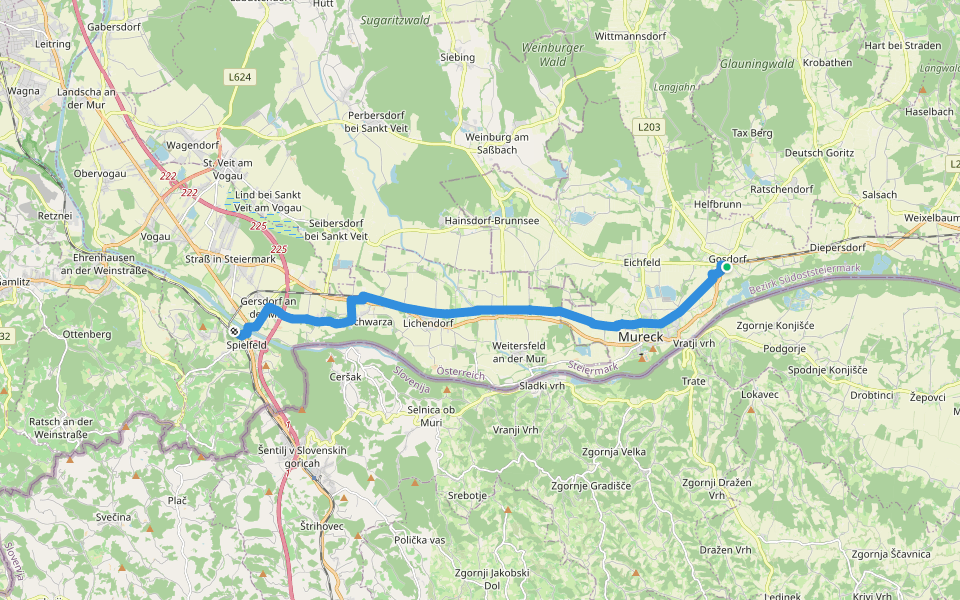 Grenzland Bahnweg walking route map in Misselsdorf