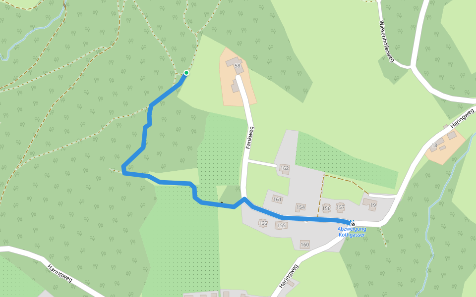 Wanderweg 8 walking route map in Haring