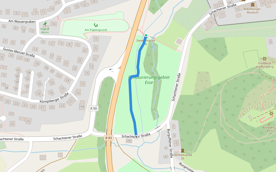 Eco Pfad Grebenstein III walking route map in Grebenstein