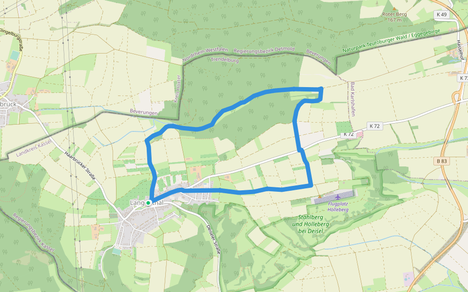 Langenthal-Rundweg 3 walking route map in Trendelburg