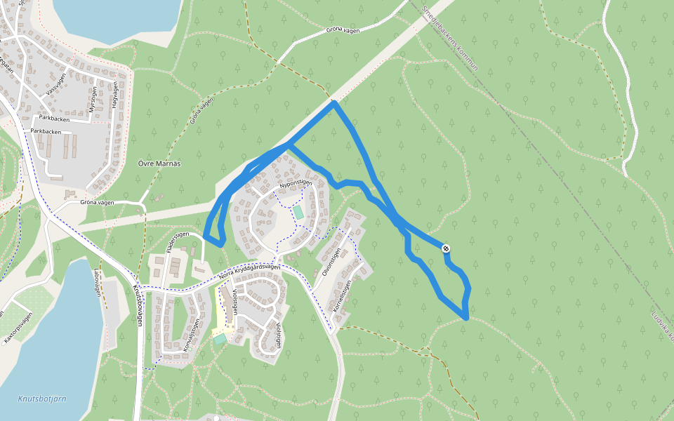 3 km walking route map in Ludvika