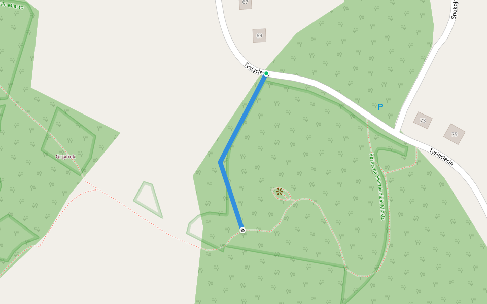 Czarny szlak walking route map in Ciężkowice