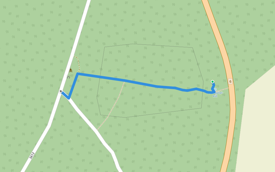 K● (Fodorgyöpi-kút) walking route map in Apátvarasd