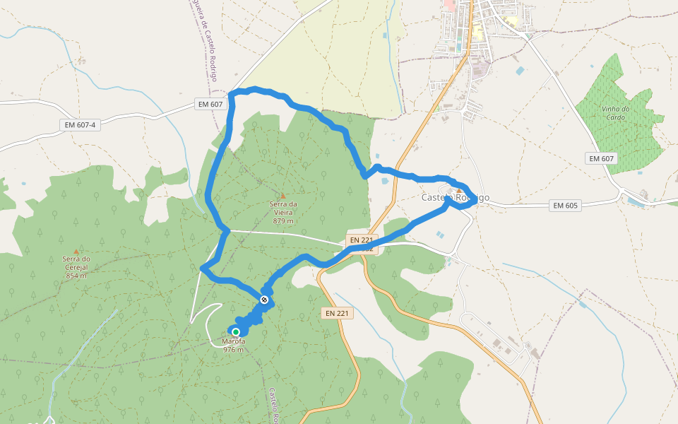 Trilho da Via Sacra walking route map in Colmeal