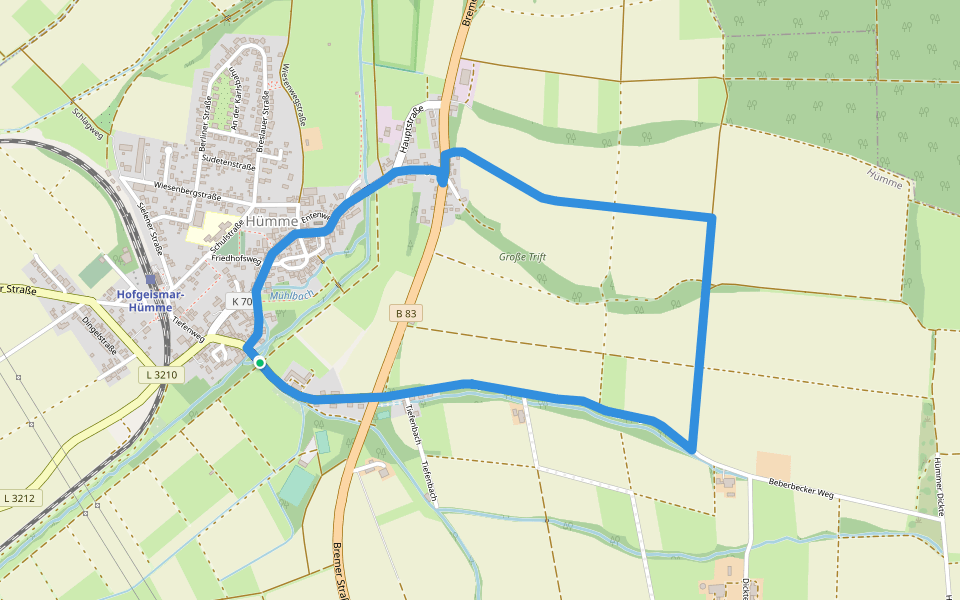 Eco Pfad Historische Dorferkundung Hümme - Bergrunde walking route map in Hofgeismar