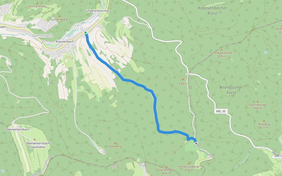 Ortswanderweg Dammbach 3 walking route map in Dammbach