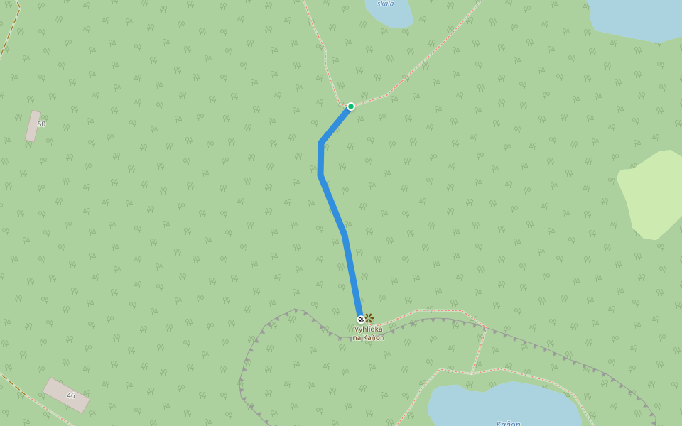 [Ž] odb. vyhlídka na Kaňon walking route map in Leštinka