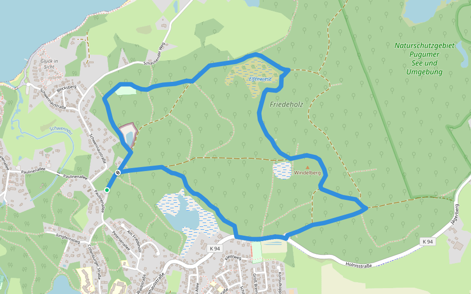 Dolmenpfad walking route map in Glücksburg (Ostsee)