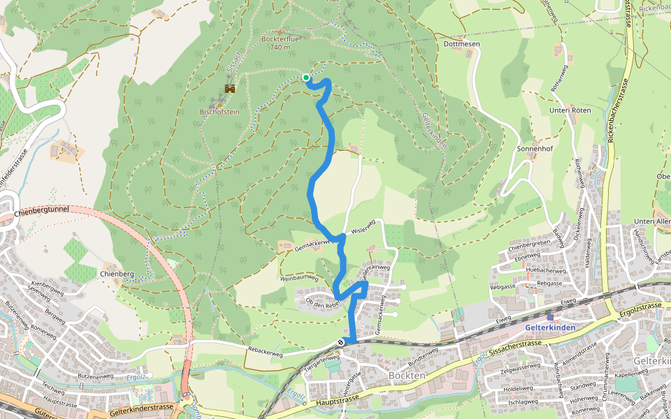 Böckterhütte - fixme walking route map in Böckten