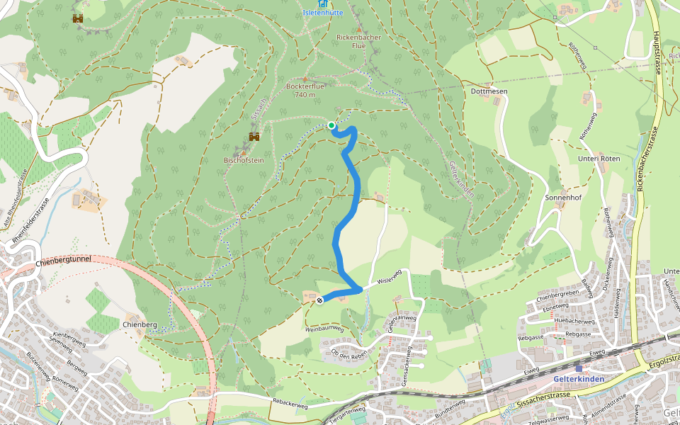 Böckterhütte - fixme walking route map in Böckten