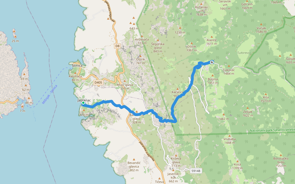 11.30 HPS walking route map in Jablanac