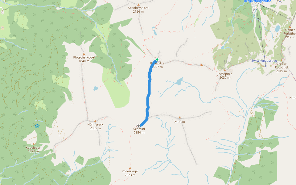 Wanderweg 11 walking route map in Planneralm